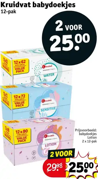 Kruidvat Kruidvat babydoekjes aanbieding