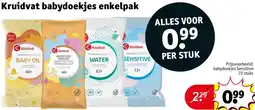 Kruidvat Kruidvat babydoekjes enkelpak aanbieding