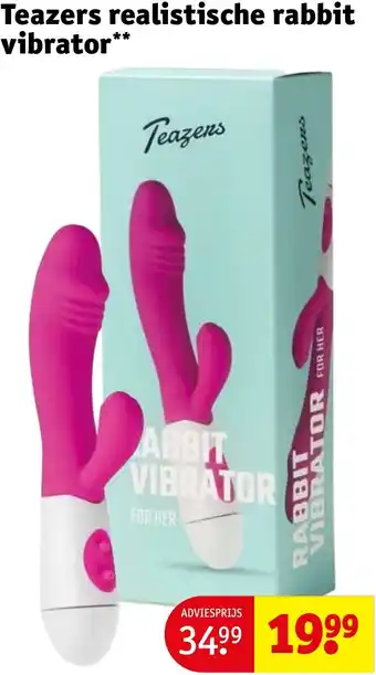 Kruidvat Teazers realistische rabbit vibrator aanbieding