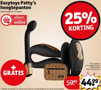 Kruidvat Easytoys Patty's hoogtepunten aanbieding