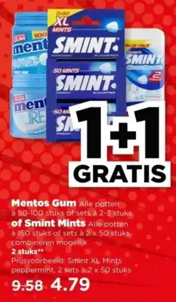 PLUS Mentos Gum of Smint Mints aanbieding