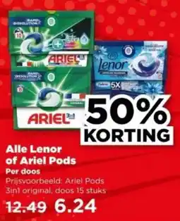 PLUS Alle Lenor of Ariel Pods aanbieding