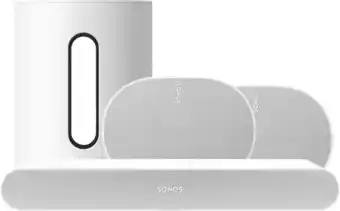 Coolblue Sonos Ray Wit + 2x Era 300 Wit + Sub Mini Wit aanbieding