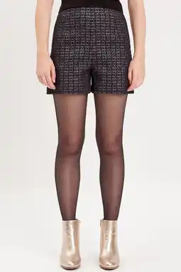 Wehkamp Cache Cache straight fit short met all over print en textuur zwart/ grijs/goud aanbieding