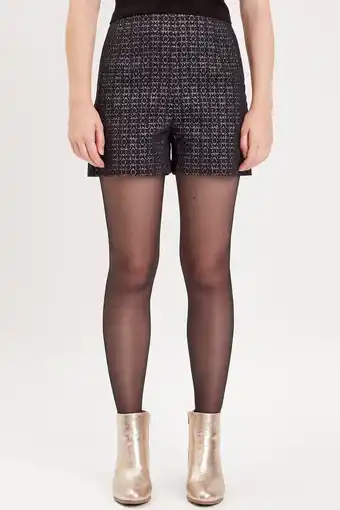 Wehkamp Cache Cache straight fit short met all over print en textuur zwart/ grijs/goud aanbieding