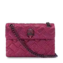 Wehkamp Kurt Geiger crossbody tas mini Kensinton met strass roze aanbieding