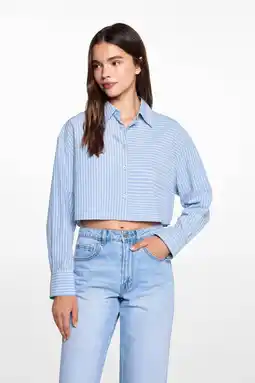 Wehkamp MANGO TEEN gestreepte blouse lichtblauw aanbieding