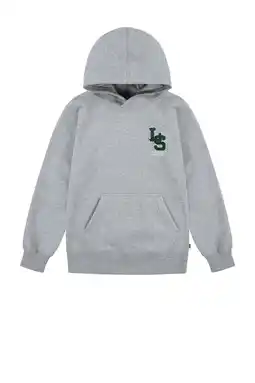 Wehkamp Levi's Kids hoodie MONOGRAM met printopdruk en borduursels grijs melange aanbieding