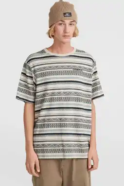 Wehkamp O'Neill gestreept regular fit T-shirt grey ikat stripe aanbieding