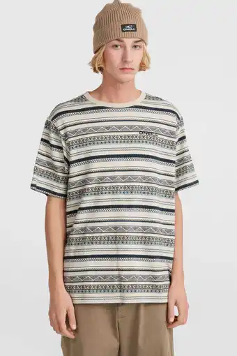 Wehkamp O'Neill gestreept regular fit T-shirt grey ikat stripe aanbieding