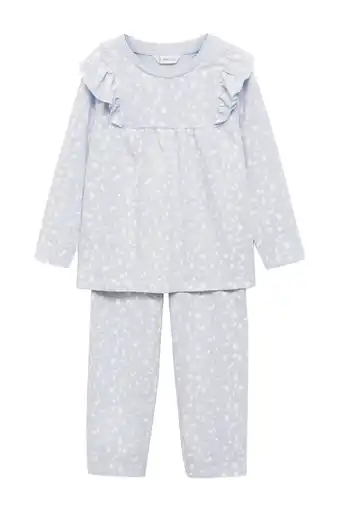 Wehkamp Mango Kids pyjama lichtblauw/wit aanbieding