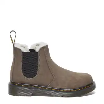 Wehkamp Dr. Martens 2976 Leonore gevoerde suède enkelboots dark khaki bronx aanbieding