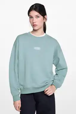 Wehkamp MANGO TEEN sweater met tekst en borduursels mintgroen aanbieding