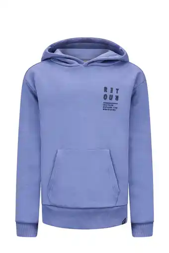 Wehkamp Retour Jeans hoodie Czar met printopdruk paarsblauw aanbieding