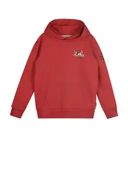 Wehkamp Moodstreet hoodie Sem met printopdruk warmrood aanbieding