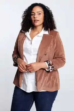 Wehkamp Paprika rechtvallende blazer cognac aanbieding