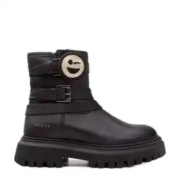 Wehkamp Nubikk Fae Maryn Jr chunky leren enkelboots zwart aanbieding