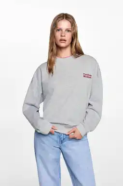 Wehkamp MANGO TEEN sweater met tekst pastelgrijs aanbieding