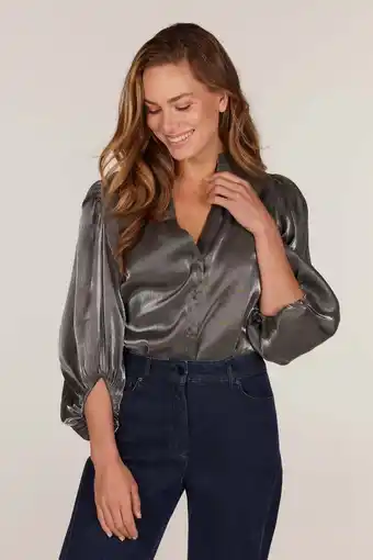 Wehkamp JANSEN Amsterdam blouse zilver aanbieding