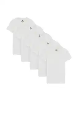 Wehkamp WE Fashion t-shirt (set van 5) wit aanbieding