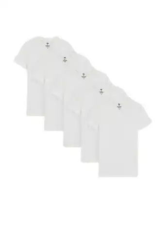 Wehkamp WE Fashion t-shirt (set van 5) wit aanbieding