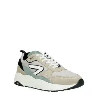 Wehkamp HUB Glide suède sneakers beige/lichtgroen aanbieding