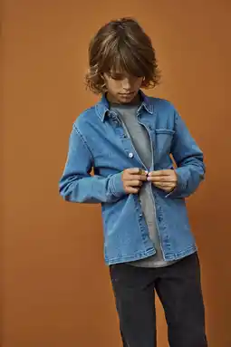 Wehkamp KIDS ONLY BOY denim overhemd KOBSTORM light blue denim aanbieding