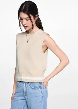 Wehkamp MANGO TEEN mouwloze top beige aanbieding