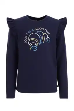 Wehkamp WE Fashion gestreepte longsleeve blue nights aanbieding