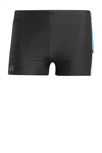 Wehkamp adidas Performance zwemboxer zwart/wit/blauw aanbieding