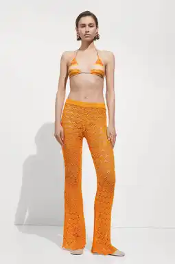 Wehkamp Mango strandbroek gehaakt oranje aanbieding