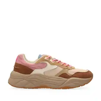 Wehkamp Scotch & Soda Celest chunky suède sneakers camel/beige aanbieding