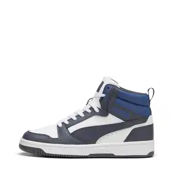 Wehkamp Puma Rebound v6 sneakers wit/zwart/kobaltblauw aanbieding