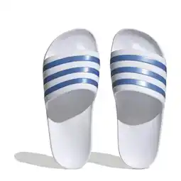 Wehkamp adidas Sportswear Adilette Aqua badslippers wit/blauw aanbieding