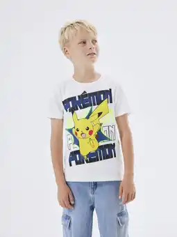 Wehkamp NAME IT KIDS Pokemon T-shirt NKMMACI met printopdruk wit aanbieding