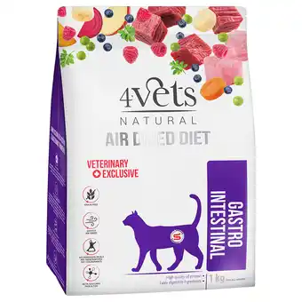 Zooplus 2x 1kg 4vets gastro intestinal droogvoer voor katten aanbieding