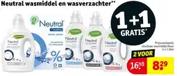 Kruidvat Neutral wasmiddel en wasverzachter aanbieding