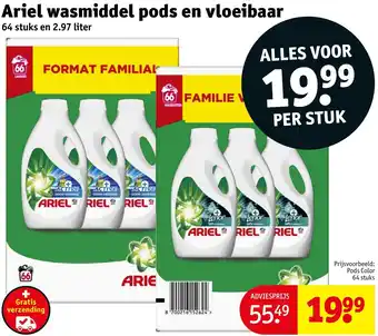 Kruidvat Ariel wasmiddel pods en vloeibaar aanbieding