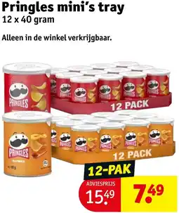 Kruidvat Pringles mini's tray aanbieding