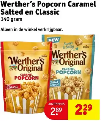 Kruidvat Werther's Popcorn Caramel Salted en Classic aanbieding