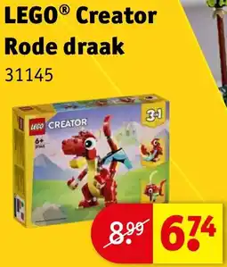 Kruidvat LEGO0 Creator Rode draak aanbieding