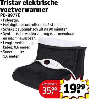 Kruidvat Tristar elektrische voetverwarmer PD-8977E aanbieding