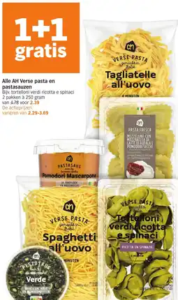 Albert Heijn Alle AH Verse pasta en pastasauzen aanbieding