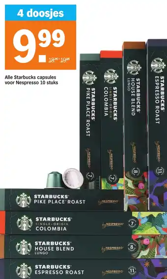 Albert Heijn Alle Starbucks capsules voor Nespresso aanbieding