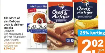 Albert Heijn Alle Mora of Van Dobben oven & airfryer snacks aanbieding