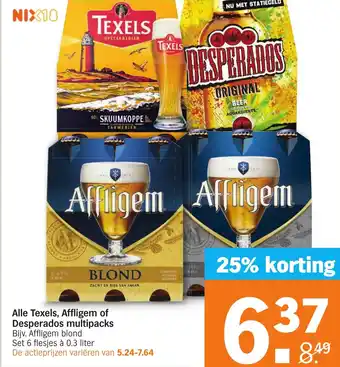 Albert Heijn Alle Texels, Affligem of Desperados multipacks aanbieding