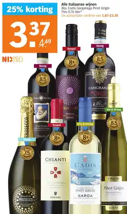 Albert Heijn Alle Italiaanse wijnen aanbieding