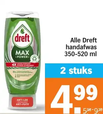 Albert Heijn Alle Dreft handafwas aanbieding