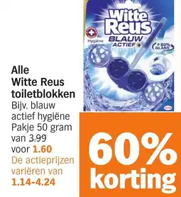 Albert Heijn Alle Witte Reus toiletblokken aanbieding