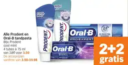 Albert Heijn Alle Prodent en Oral-B tandpasta aanbieding